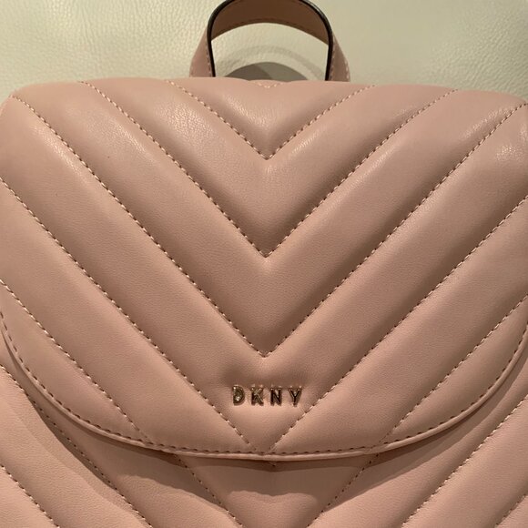 DKNY Pink Quilted Backpack/Bag NWOT - Picture 3 of 5